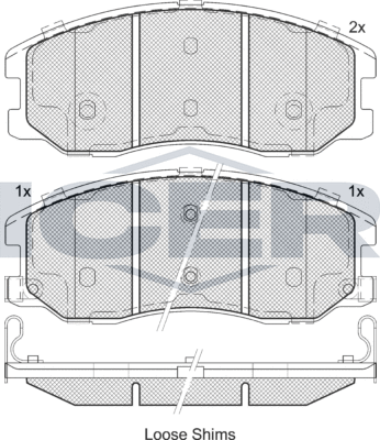 Тормозные колодки Icer. Артикул 181798