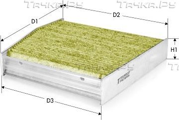 Салонный фильтр  Tecneco Filters. Артикул CKA879