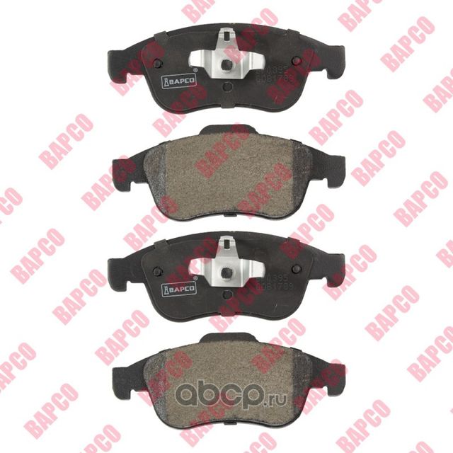 Колодки тормозные дисковые пер. RENAULT DUSTER 12-, CAPTUR, New SCENIC (Bapco) Bapco. Артикул BP0395