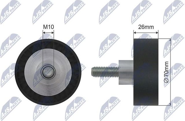 Направляющий (ведущий) ролик приводного поликлинового ремня NTY для BMW 3 IV (E46) 1997-2006. Артикул RNK-BM-009
