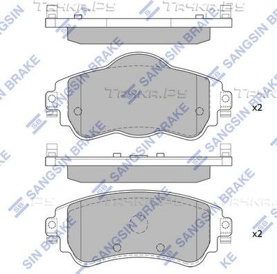 Тормозные колодки Sangsin Hi-Q. Артикул SP1829