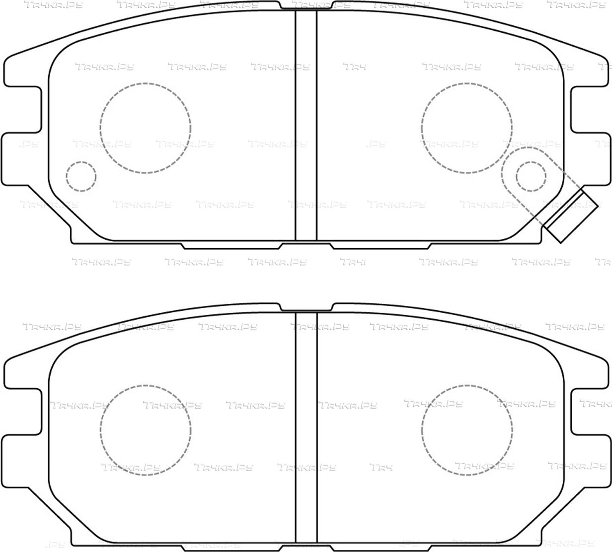 Тормозные колодки NiBK задние для Mitsubishi Space Wagon III 1998-2004. Артикул PN3272