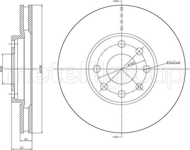 Тормозной диск Metelli. Артикул 23-0490C