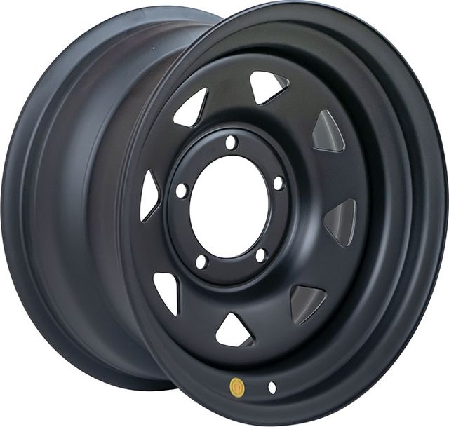 Колёсный диск OFF-ROAD Wheels усиленный стальной черный матовый 5x139,7 8xR16 d110 ET-3 (треуг. мелкий) для Suzuki Grand Vitara II 1997-2005. Артикул 1680-53910MB-3A17