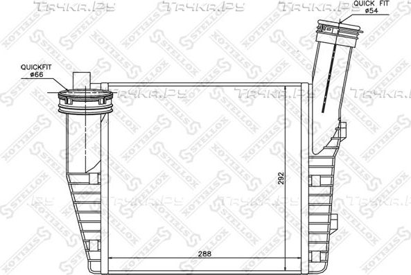 Интеркулер Stellox (алюминий) для Volkswagen Touareg I 2004-2010. Артикул 10-40079-SX