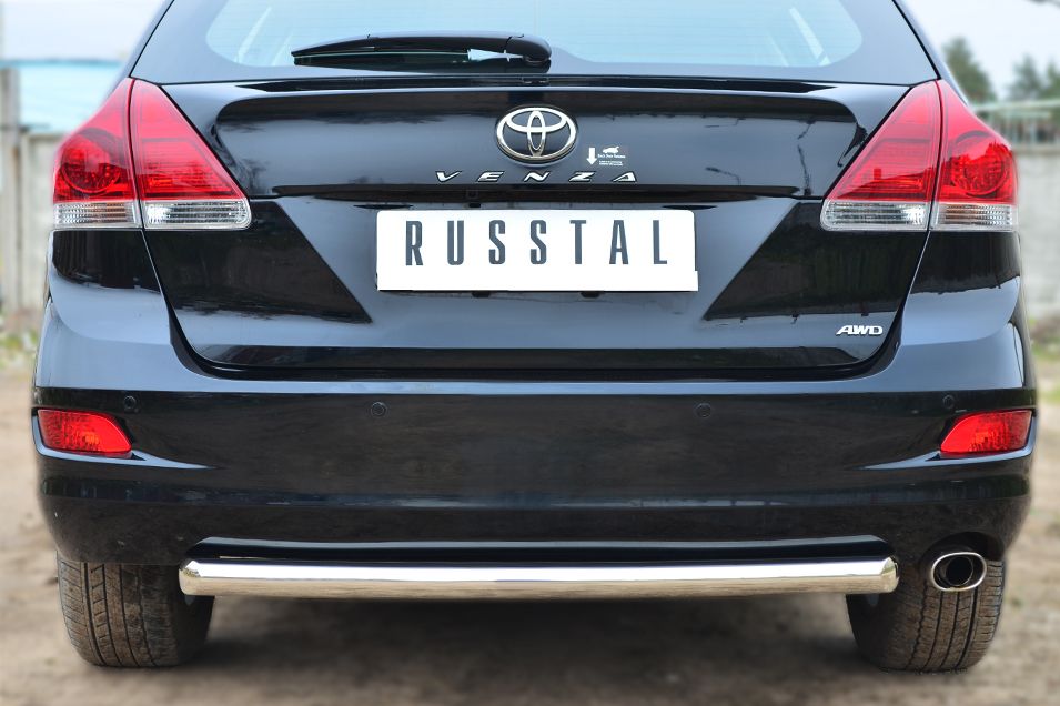 Защита RusStal заднего бампера d63 (дуга) для Toyota Venza 2013-2026. Артикул TVZ-001482