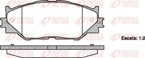 Тормозные колодки Remsa передние для Lexus IS II 2005-2015. Артикул 1201.00