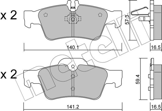 Тормозные колодки Metelli. Артикул 22-0568-0