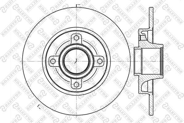 Тормозной диск Stellox. Артикул 6020-1947-SX