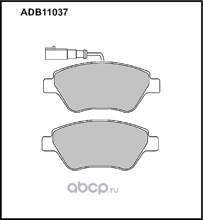 Колодки тормозные (Allied Nippon) Allied Nippon. Артикул ADB11037