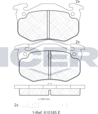 Тормозные колодки Icer для Renault 5 I 1981-1985. Артикул 180535