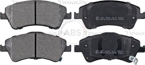 Тормозные колодки ABS передние для Toyota Corolla E140, E150 2006-2014. Артикул 37615