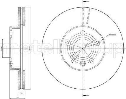 Тормозной диск Trusting передний для Ford Galaxy I 2001-2006. Артикул DF807