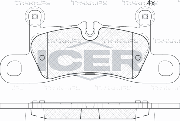 Тормозные колодки Icer задние для Porsche Cayenne II (958) 2010-2014. Артикул 181987