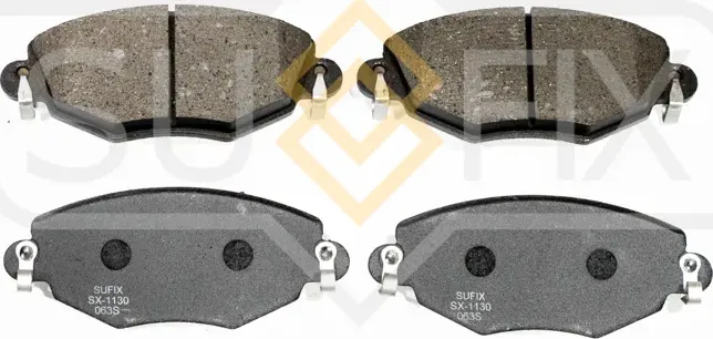 Колодки дисковые тормозные передние правые/левые FORD MONDEO III (B5Y) 2000-2007 (Sufix). Артикул SX1130