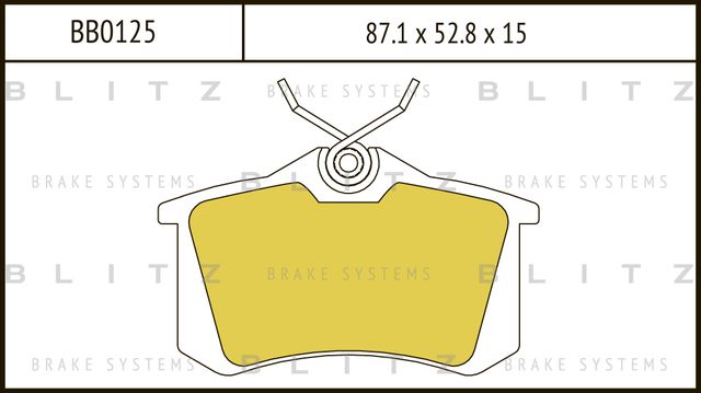 Колодки тормозные дисковые | зад | (Blitz) Blitz. Артикул BB0125