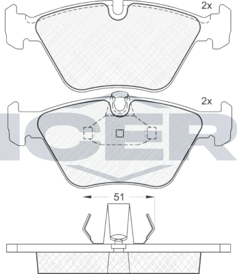 Тормозные колодки Icer. Артикул 181140