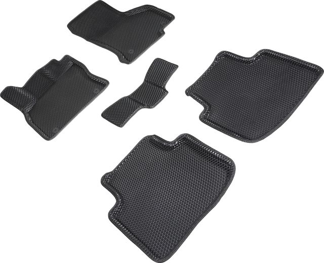 Коврики Seintex 3D EVA Ромб для салона Skoda Superb III 2015-2026 ЧЕРНЫЕ. Артикул 95335