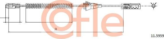 Трос ручника (тросик ручного тормоза) Cofle. Артикул 92.11.5959