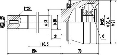 ШРУС наружный (Zikmar). Артикул Z87194R