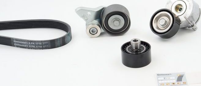 Приводной ремень поликлиновой с роликами (комплект) ContiTech. Артикул 6PK1710K1