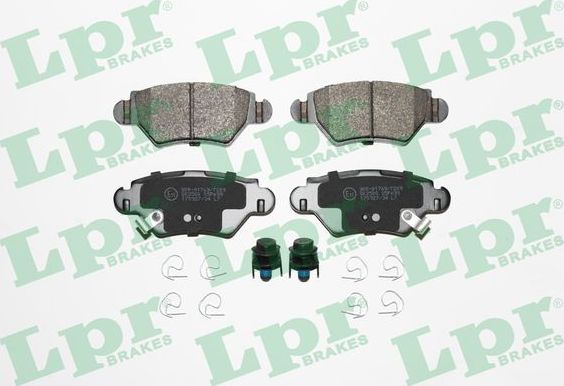 Тормозные колодки LPR задние для Chevrolet Corsa 1994-1998. Артикул 05P699