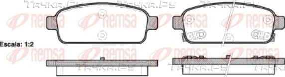 Тормозные колодки Remsa задние для Opel Mokka I 2012-2026. Артикул 1432.02