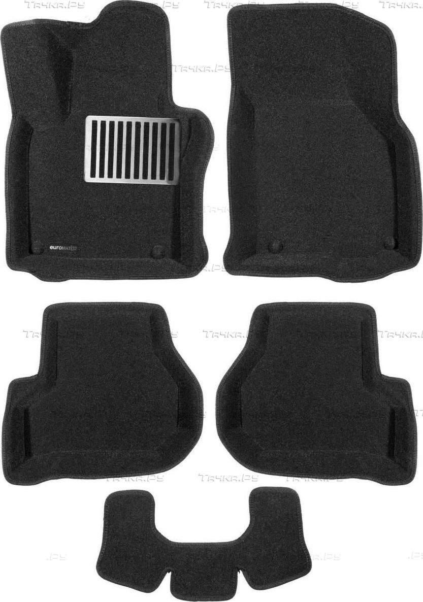 Коврики текстильные Euromat 3D Lux для салона Volkswagen Golf Plus VI 2009-2015  БЕЖЕВЫЕ. Артикул EM3D-004502T