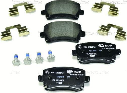 Тормозные колодки Hella задние для SEAT Leon II 2005-2012. Артикул 8DB 355 010-601