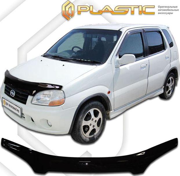 Дефлектор СА Пластик для капота (Classic черный) Suzuki Swift I 2000-2004. Артикул 2010010105259