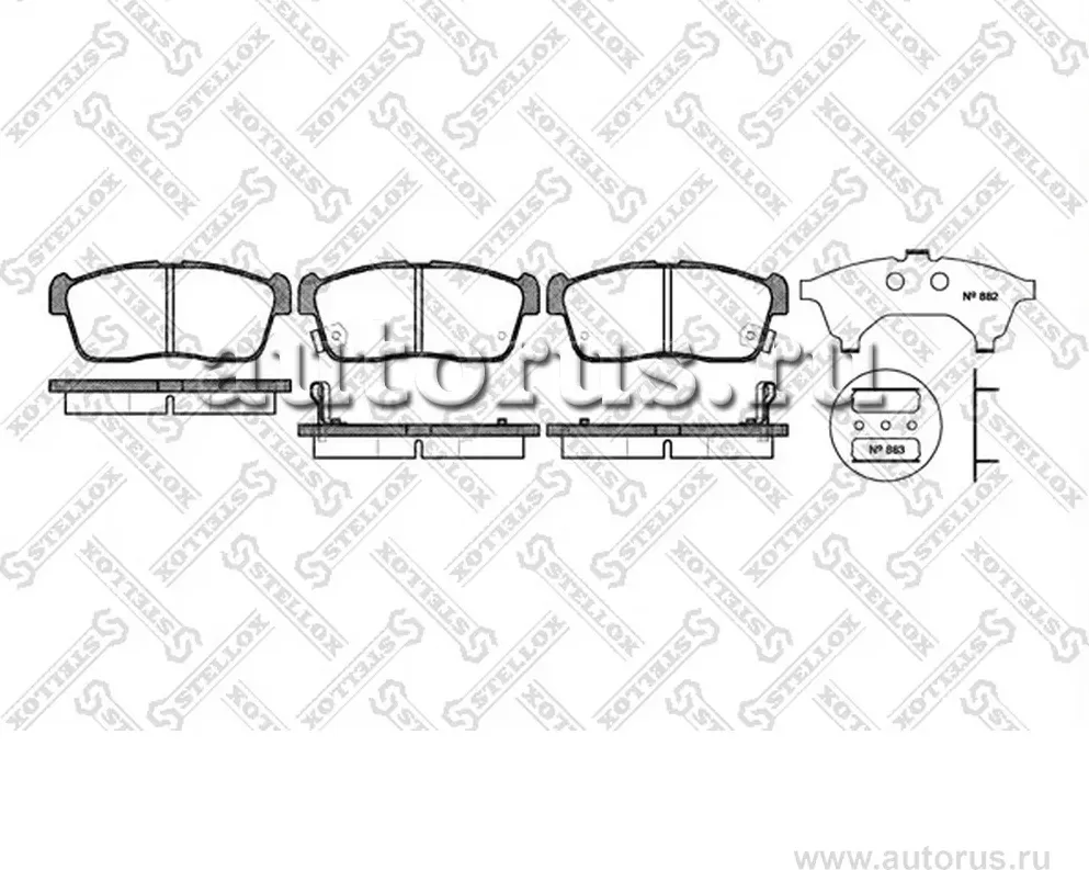 Тормозные колодки Stellox. Артикул 737 000B-SX