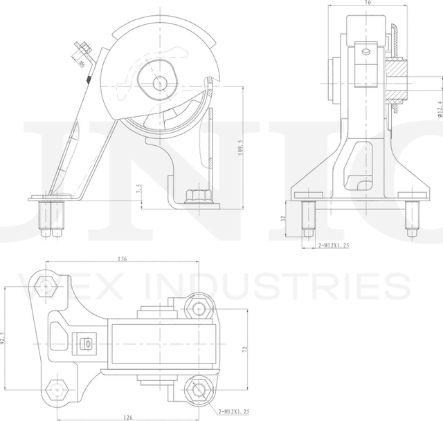Опора двигателя (Unio). Артикул RMP-15111