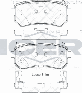 Тормозные колодки Icer задние для Hyundai i20 I 2008-2015. Артикул 181948