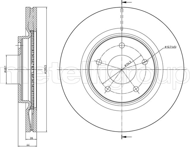 Тормозной диск Metelli. Артикул 23-0902C