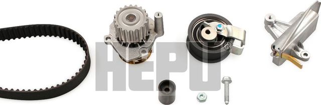 Помпа (водяной насос) с комплектом ремня ГРМ Hepu для Audi A2 2001-2005. Артикул PK05652