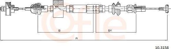 Трос сцепления Cofle. Артикул 10.3158