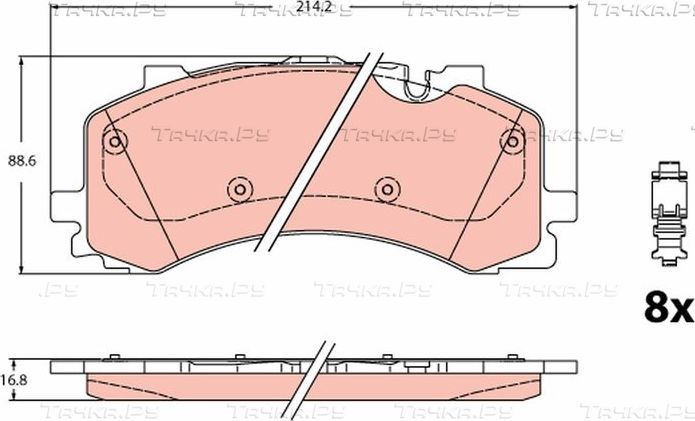 Тормозные колодки TRW передние для Audi A6 allroad IV (C8) 2021-2026. Артикул GDB2235