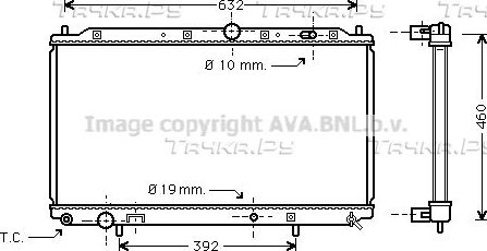 Радиатор охлаждения двигателя AVA для Volvo S40 I 1995-1999. Артикул MT2116