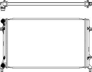 Радиатор охлаждения двигателя Sakura для Audi A3 II (8P) 2003-2012. Артикул 3471-1002