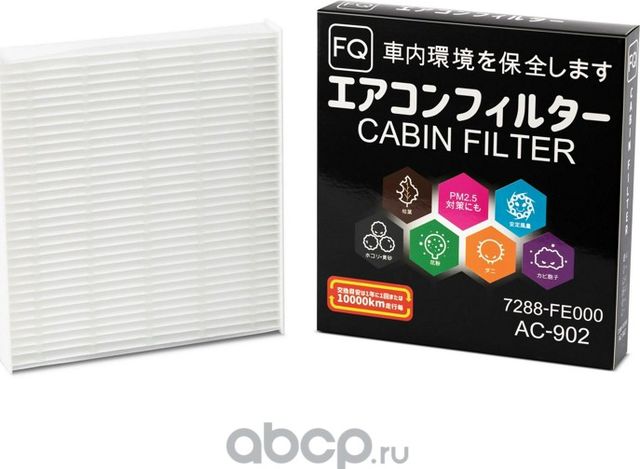 Салонный фильтр 902   72880000 (FQ). Артикул AC902