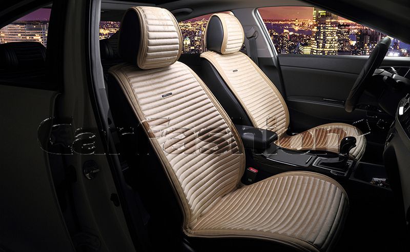 Накидки универсальные CarFashion Monaco Plus для авто, цвет Бежевый/Бежевый/Бежевый/Бежевый. Артикул 21834