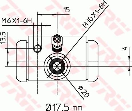 Тормозной цилиндр TRW (алюминий). Артикул BWC243