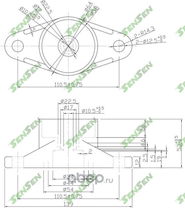 ОПОРА АМОРТИЗАТОРА ЗАДНЕГО KIA CEED -2007 (Sensen) Sensen. Артикул M61066