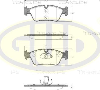 Тормозные колодки G.U.D. передние для BMW 3 IV (E46) 1997-2007. Артикул GBP880133
