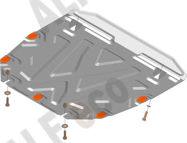Защита алюминиевая Alfeco для картера и КПП Honda CR-V IV 2012-2017. Артикул ALF.09.28 AL4