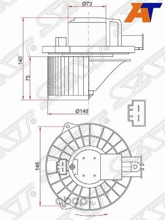 Мотор отопителя салона (SAT). Артикул ST7801A502