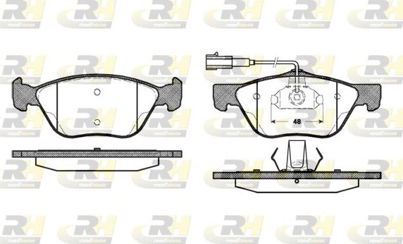 Тормозные колодки RoadHouse передние для Alfa Romeo 145 I 1998-2001. Артикул 2589.22