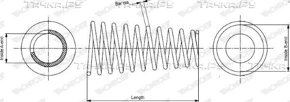 Пружина подвески Monroe OESpectrum передняя для Nissan Pathfinder R50 1999-2004. Артикул SP2723