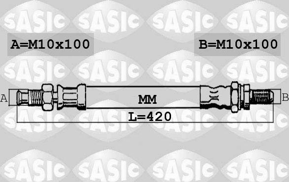 Тормозной шланг Sasic передний левый для Ford Fiesta IV 1995-2003. Артикул SBH6331