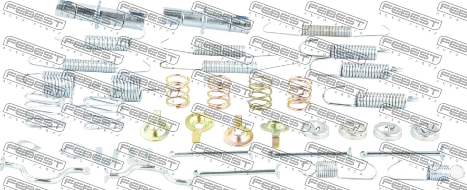МОНТАЖНЫЙ КОМПЛЕКТ БАРАБАННЫХ КОЛОДОК, шт Febest. Артикул 0104-GRJ150R-KIT